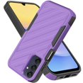 thumbnail image 6 of TJS for Motorola Moto G 5G 2024 Phone Case, [Military Grade] Noble Lined Shockproof Dual Layer Hybrid Protective Cover (Dark Purple/Black), 6 of 6