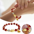 thumbnail image 2 of Año Nuevo de cuentas encanto pulseras hechas a mano de cristal Pi Yao pulsera colgante del zodiaco chino Feng Shui pulseras elásticas de Año Nuevo Regalos para Mujeres Unisex Je, 2 of 8