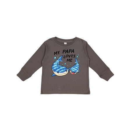 

Inktastic My Papa Loves Me- Whale Shark Gift Toddler Boy or Toddler Girl Long Sleeve T-Shirt