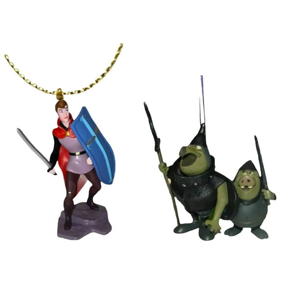 Prince Philip & Goons Guards Ornament PVC Figure Maleficent 3” Sleeping Beauty New