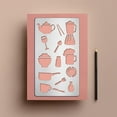 thumbnail image 6 of 2 Pcs Kitchen Tableware Metal Stencils Template Scrapbooking Drawing Stencils Stainless Steel Painting Stencils, 6 of 9