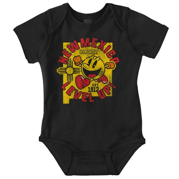 PACMAN New Mexico State Levels Up Romper Boys or Girls Infant Baby Brisco Brands NB