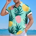 thumbnail image 2 of ZCFZJW Mens Tropical Hawaiian Shirts Casual Summer Short Sleeve Button Down Graphic T-Shirts Big and Tall Regular Fit Holiday Vacation Beach Tees Shirt Tops Multicolor#06 XXXXXL, 2 of 3