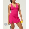 thumbnail image 2 of PISONIC Robe de Tennis pour Femmes, Robe Athlétique avec Soutien-Gorge Intégré et Shorts Robes d'Été pour Femmes Tenues de Golf pour l'Entraînement, 2 of 7