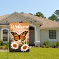 thumbnail image 2 of Amhnf Welcome Butterfly And Flowers Garden Flag For Home Outdoor Garden Yard Decor 12x18 inch, 2 of 5