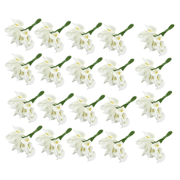 240Pcs Mini Calla Artificial Flower Bouquet Wedding Decoration DIY Wreath Gift White