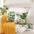 thumbnail image 3 of Happy St Patricks Day Pillow Covers 20x20 Set of 4 Green Lucky Shamrock Velvet Throw Pillow Covers Saint Patricks Day IrishPillow Cases Cushion Covers for Outdoor Couch Sofa Home Decoration, 3 of 5