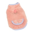 thumbnail image 2 of Reversible Plush Dog Clothes Pullover 2-legged Comfortable to Wear with Traction Ring Soft Warm Pet Winter Clothes-Pink,M, 2 of 8