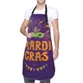 thumbnail image 3 of Uemuo Mardi Gras2 Pattern Waterproof Apron Adjustable Dishwasher Apron- Apron for Women Men Heavy Duty Work Apron for Dishwashing Chemical Lab, 3 of 9