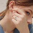 thumbnail image 4 of Anillos con inicial ajustable de plata de ley 925 para mujer, alfabeto apilable Az, 4 of 4