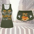 thumbnail image 2 of Chemises à Manches Courtes Imprimées pour Femmes Set Halloween Drawstring Short Set EAN13, 2 of 5