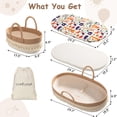 thumbnail image 2 of Cesta para Cambiar Bebé YOMECHEO Boho con Almohadillas Impermeables, 2 of 9