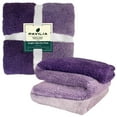 thumbnail image 6 of PAVILIA Fluffy Sherpa Throw Blanket Ombre | Gradient Plush, Soft, Fuzzy, Decorative Accent Throw Blanket for Couch Sofa Bed | Cozy Warm Decorative Furry Faux Fur Blanket, 50x60 Inches Purple, 6 of 7