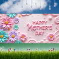 thumbnail image 6 of Floral Decorative Mother's Day Banner Spring Flower Theme Polyester Material Happy Celebration for Mother's Day Party Family Event Indoor Decoration, 6 of 9