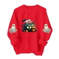 thumbnail image 2 of Meichang Oversized Sweatshirts Women Halloween Ghost Graphic Sweatshirt Party Tops Fall Long Sleeve Crewneck Sweatshirts Holiday Cozy Pullover, 2 of 5