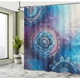 thumbnail image 2 of Ambesonne Purple Shower Curtain, Mystic Watercolor Mandala, 69"Wx84"L, Deep Sky Blue Violet, 2 of 4