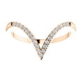 thumbnail image 3 of FB Jewels 14K Rose Gold 1/6 CTW Diamond "V" Ring Size 7, 3 of 3