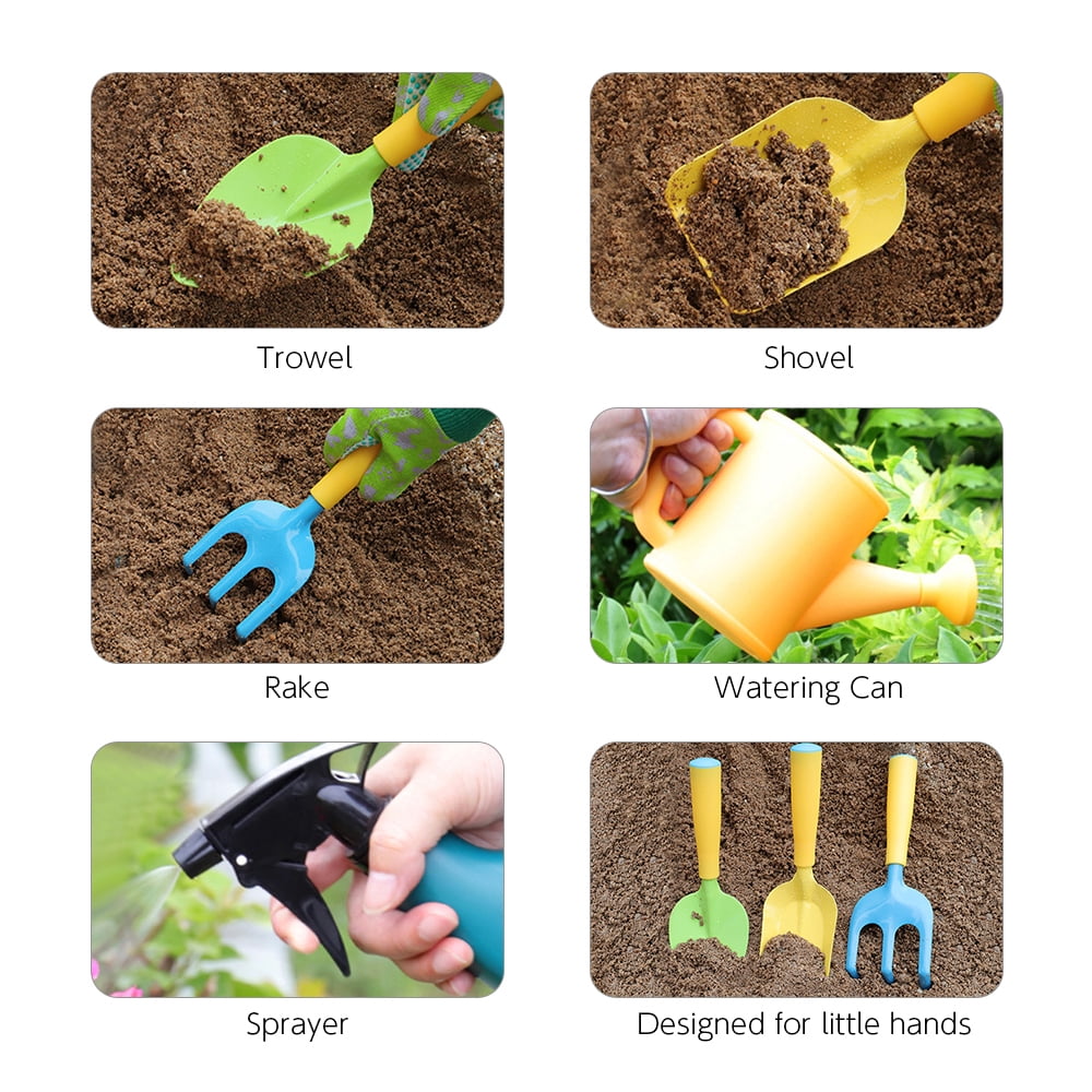 Ensemble d'outils de jardinage pour enfants - KEENSO - 5 pièces - métal