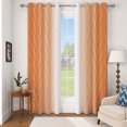 thumbnail image 6 of Ombre Orange Wave Print Blackout Curtains,2 Panels Set,52x84 Inch,Grommet Top,Thermal Insulated Window Drapes For Bedroom, 6 of 8