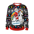 thumbnail image 2 of Navidad 2024 nueva impresión jersey de cuello redondo suéter hombres y mujeres amantes suéter de Navidad feo Otoño Invierno blusas, 2 of 5