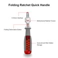 thumbnail image 3 of Generic Two-Way Ratchet Screwdriver Set with 10 Bits 180° Alloy Elbow Screwdriver 6.35MM Screw Driver, 3 of 7
