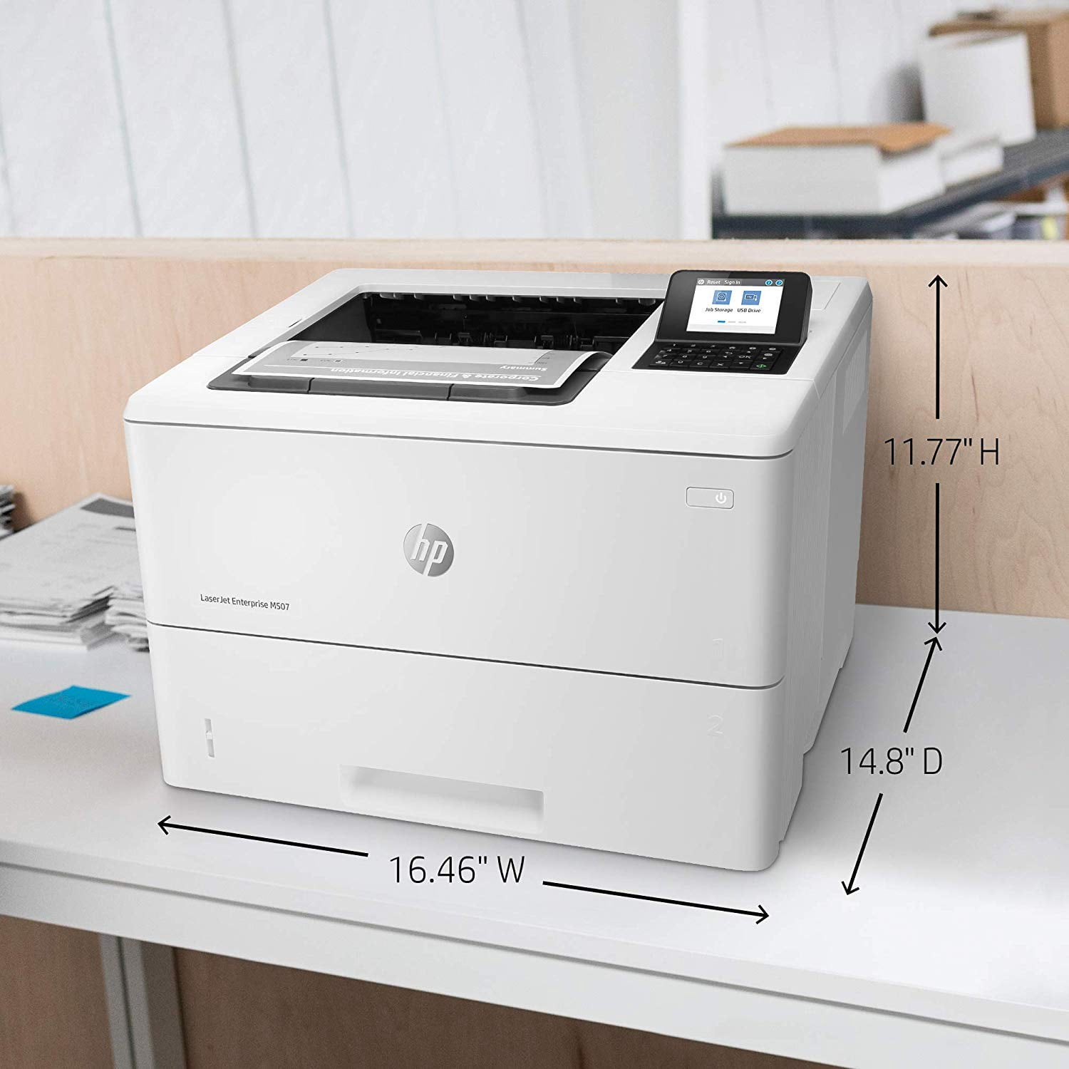HP LaserJet Enterprise M507dn Monochrome Printer(International Model)