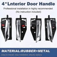 thumbnail image 5 of Exquisite 4Pcs for Vitara SX4 S- Car Interior Door Handle 83130-61M10 83110-61M10 Black, 5 of 5