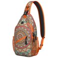 thumbnail image 1 of Psychedelic Floral Mandala Sling Backpack, Abstract Trippy Shoulder Travel Bag with Nature Inspired Design for Meditation and Relaxation, 1 of 6