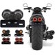 thumbnail image 1 of Black 40W 40 LED Motorcycle Tail Light Integrated Brake Lights Turn Signal Lights License Plate Bracket, 1 of 5