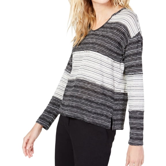 Vince Camuto Womens Drape Pullover Blouse, Grey, X-Small