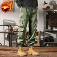 thumbnail image 3 of Pantalones negros de otoño para hombre, pantalones cargo para hombre, multibolsillos, ropa de trabajo de color caqui, multibolsillos, ropa holgada barata más barata Y2k, 3 of 5