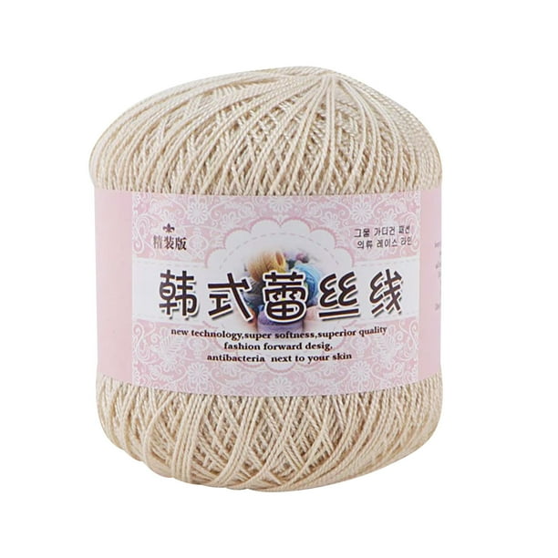 Hilo para el Ganchillo, Hilo de Encaje Diy Tejido Hilo Fino de Bebé Mercerizado, Cuello de Acrílico de 50G / 325M para Sombreros Bufandas Bolsas Artesanías, Hilo de Ganchillo para el Ganchillo