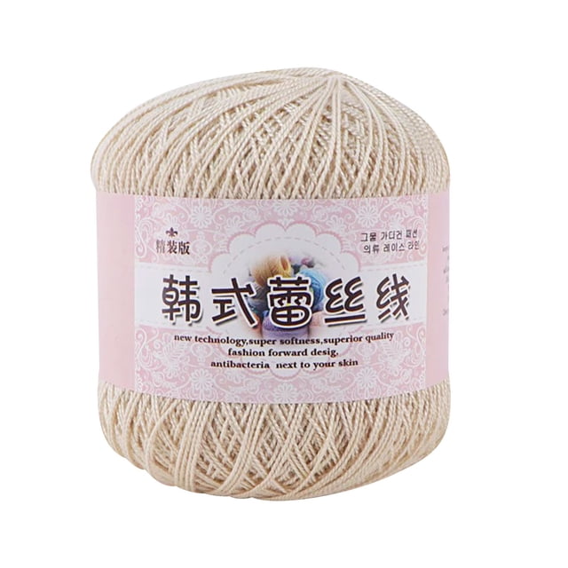Fil pour Crochet, Fil Dentelle Bricolage Tissé Mercerisé Bébé Fil Fin pour Couture à la Main Artisanat et Accessoires