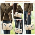 thumbnail image 5 of Womens Chain Shoulder Bag Birds with Blue Classic Tote Handbags Fashion Clutch Hobo Purse with Zipper for Travel Casual, 5 of 7
