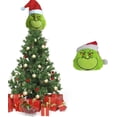 thumbnail image 6 of 2022 New Extra Large Grlnch Christmas Elf Body Tree Decoration, How The Green Monster Stole Xmas Tree Topper, Furry Elf Head for Christmas Tree Hanging Ornament (Head), 6 of 7