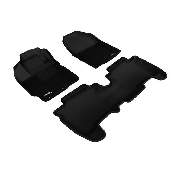 3D MAXpider Complete Set Custom Fit All-Weather Floor Mat for Select Scion XD Models - Kagu Rubber (Black)