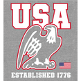 thumbnail image 2 of Americana Eagle USA Established 1776 Heather Gray Men's Crew Neck Short Sleeve Tee-Large, 2 of 2