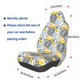 thumbnail image 3 of Wukai Sea Turtle Full Set Car Seat Covers with Soft Padding Universal Auto Front Seats Protector and Cushion Mat, 3 of 5