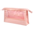 thumbnail image 1 of Bolsas de maquillaje Unique Bargains transparentes impermeables para viajes Rosa Mediano, 1 of 1