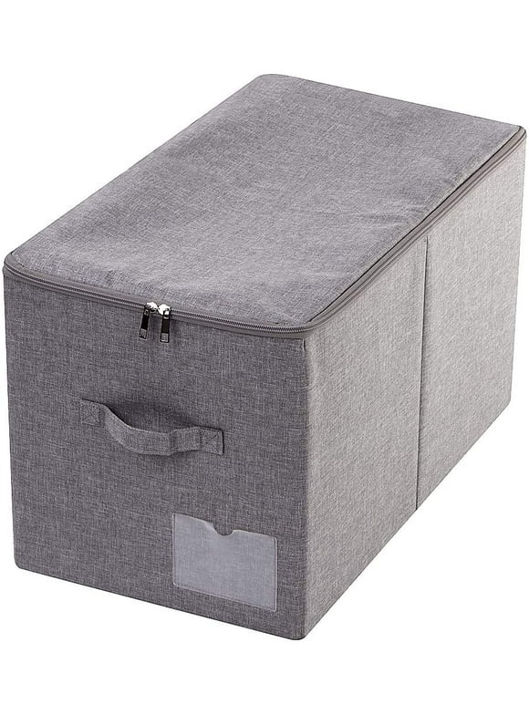 56 x 32 x 33 cm L x W x H Foldable storage box for winter clothes with lid Compatible with Ikea Pax Closet with a depth of 60 cm Dark gray