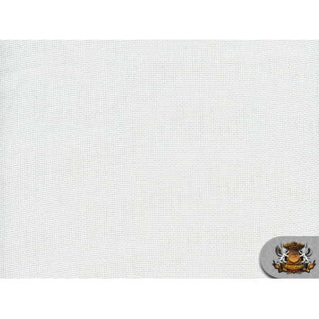 - Polyester Vintage Linen Look WHITE Fabric / 60
