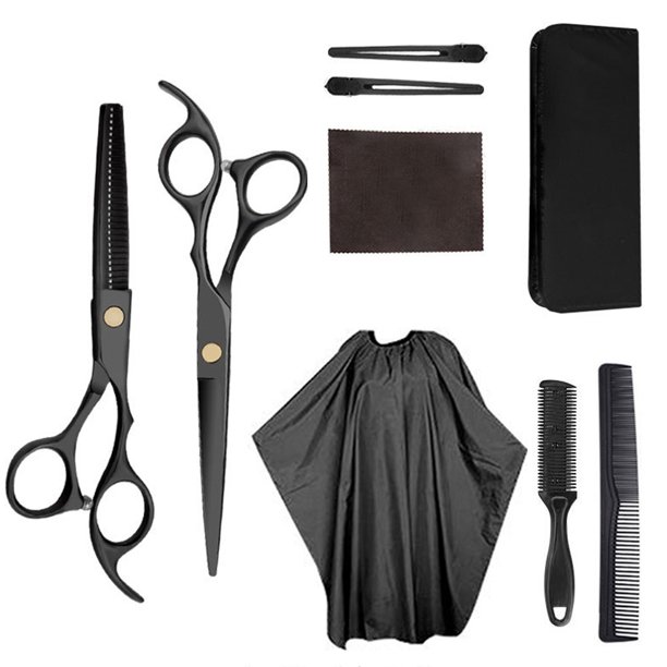 3/9pcs Professional Stainless Steel Hair Cutting Scissors Set Hair Scissor Hairdressing Scissors Barber Thinning Scissors Hair Cutting Shears Kit for Barber Salon and Home