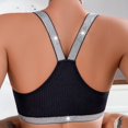 thumbnail image 4 of Women's Y Back Bra Silver Ribbon Crop Top Wireless Lingerie, Sexy Beautiful Back Underwear, Push Up Gathering Vest, Side Support Camisole, Fashion Outer Wear Bralette, 4 of 6