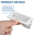 thumbnail image 3 of Recessed Pull Door Handle, 2 Pack Invisible Flush Pull Handle with Screw for Cabinet Door Toolbox Container Home, White, 3 of 7