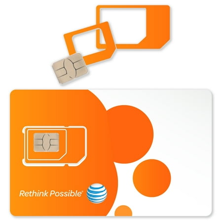 AT&T Triple Cut 4G LTE Sim Card New Unactivate, All Size in One (Best Sim Card For Overseas Travel)
