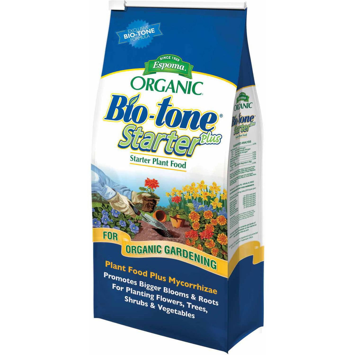 Espoma Organic Bio-Tone Starter Plus 4-3-3 Plant Food Plus Mycorrhizae ...