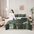 thumbnail image 4 of Erosebridal Ocean Animal Turtle 7 Pieces Bedding Comforter Set,Green Tropical Plant Monstera Leaf Full Bedding Set For Adults,Reversible, 4 of 7