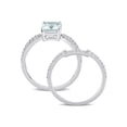 thumbnail image 4 of Everly Women's Aquamarine 14k White Gold Bridal Set, 4 of 6