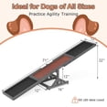 thumbnail image 3 of Gymax Wooden Dog Agility Seesaw Dog Exercise & Play Set Outdoor Run Game Toy Grey, 3 of 10