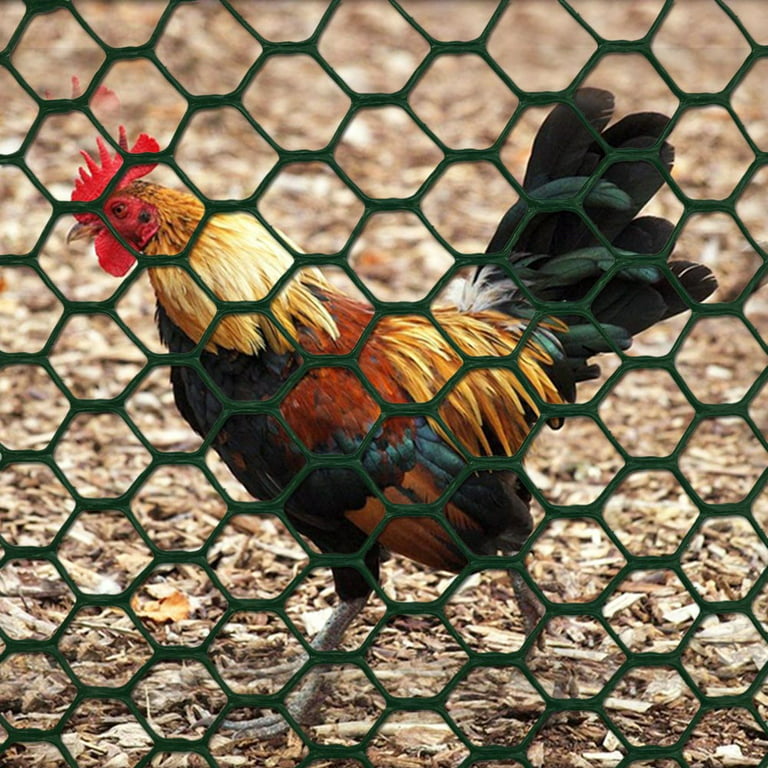 Boen - Plastic Hex Chicken Wire Mesh Temporary Fence Roll (4' x 50